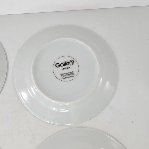 Set Of 4 Tabletops Gallery Umbria White Salad Plates Dishwasher Microwave Safe - Picture 10 of 12